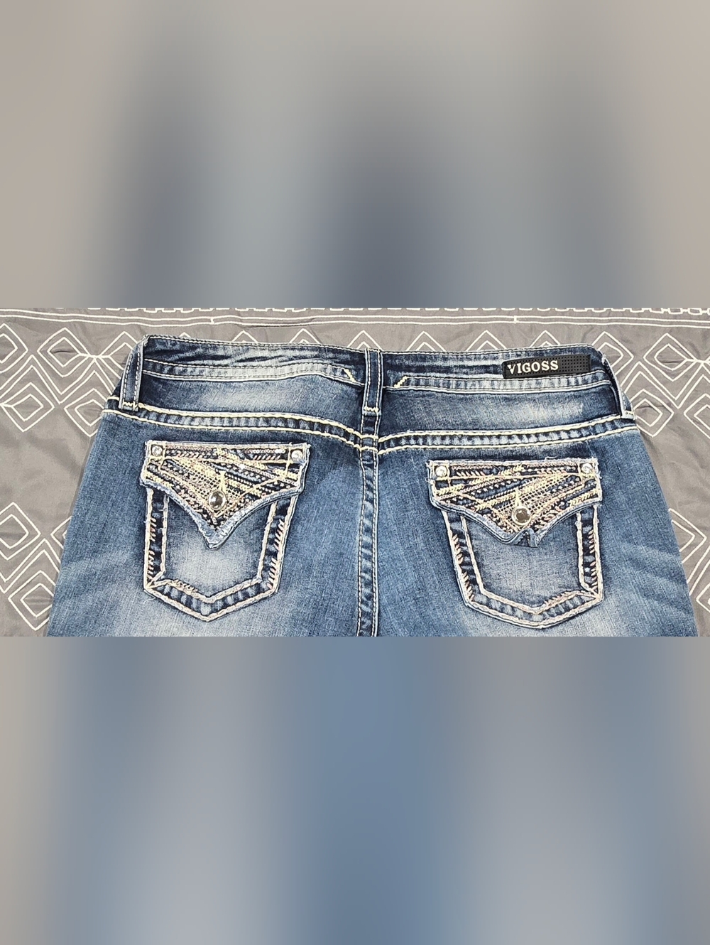 Vigoss Midrise New York Denim Capris Size 14 - Picture 4 of 9